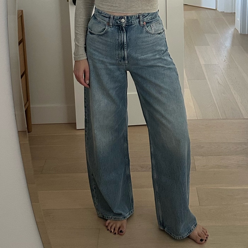 Zara Light Blue Flare Jeans